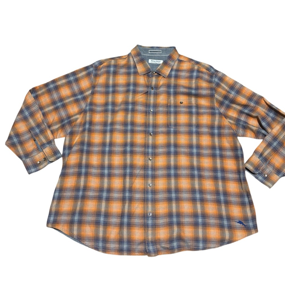 Tommy Bahama 3XLB Full Button Up Flannel Shirt Canyon Beach Flannel